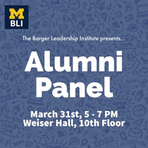 Graphic for BLI Alumni Event