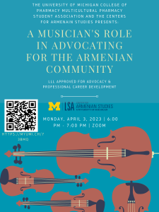 CAS Lecture | A Musician's Role in Advocating for the Armenian Community