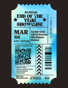 BLUElab Showcase Flyer Listing Event Info