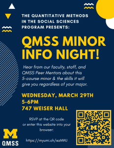 QMSS Info Night Flyer. All info in flyer can be found in Event Details