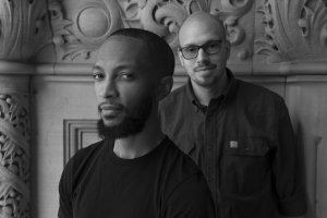 Composer Marcus Elliot with poet and narrator Miles Lindsey