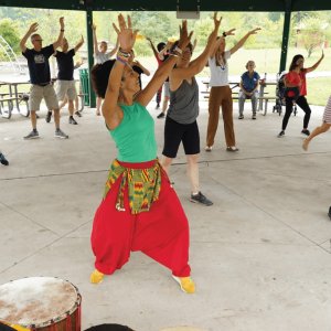 Heather Mitchell, African Diasporic Dance performing artist in the Kalamazoo community.