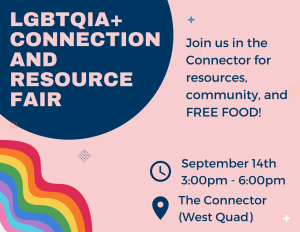image that says join us in the Connector with event details