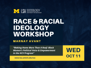 Race & Racial Ideology - Avant