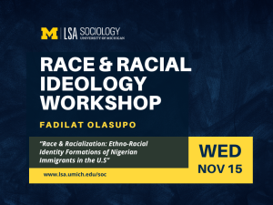 Race & Racial Ideology - Olasupo