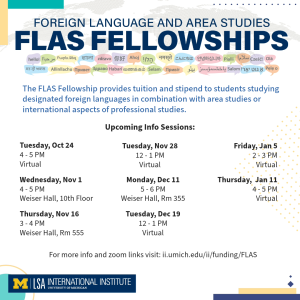 Foreign Language and Area Studies (FLAS) Fellowship Info Sessions