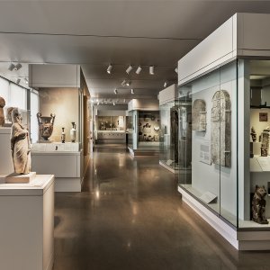 View of first-floor galleries at the Kelsey Museum.