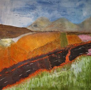 Get your kicks on route 66 | Oil painting by Sara Adlerstein | 40"hx40" w