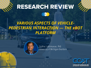 Banner for CCAT Research Review with Sridhar Lakshmanan. It features their headshot and the title of their lecture.