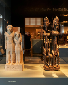 Partnerships, a pairing of artworks from “The African Origin of Civilization,” Metropolitan Museum of Art. Photo: Seth Caplan, The New York Times