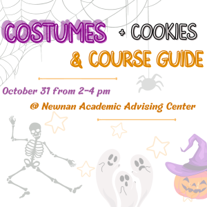 Costumes & Cookies & Course Guide: October 31 from 2-4pm @ Newnan Academic Advising Center