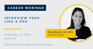 November Alumni Career Webinar