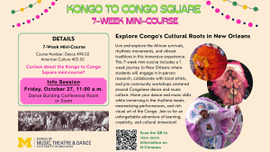 Kongo to Congo Square Mini-Course info session flyer