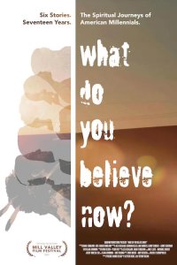 Image of diverse group of people in profile alongside text: "What do you believe now?"