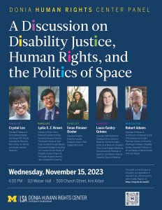 Donia Human Rights Center Panel | A Discussion on Disability Justice, Human Rights, and the Politics of Space