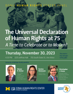 Donia Human Rights Center Panel | The Universal Declaration of Human Rights at 75: A time to Celebrate or to Mourn?
