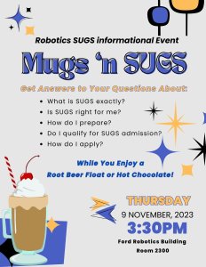 Come join us for our SUGS informational.