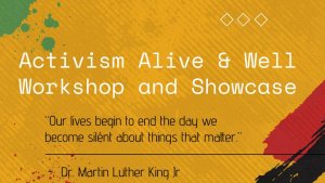activism alive and well with MLK quote