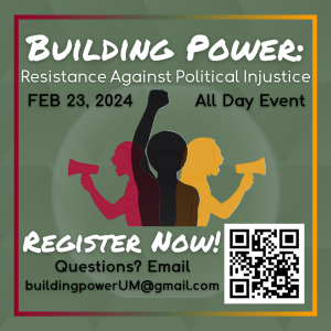 Green background, black, red, and yellow logo of the conference. Text details event