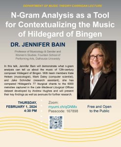 Music Theory Carrigan Lecture: Jennifer Bain