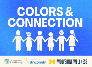 icons of different people holding hands with event title, Colors & Connection, and sponsor logos