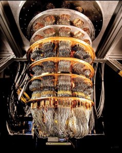 A Google quantum computer.
