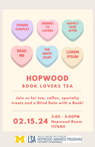 Flyer with candy hearts