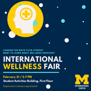 Flyer for international wellness fair.