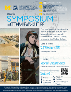 Symposium for Ottoman Jewish Culture Flyer
