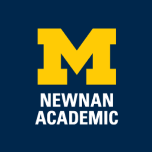 Michigan Block M over the words Newnan Academic Michigan Block M over the words Newnan Academic