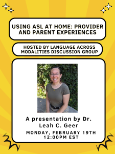 Using ASL at Home: Provider and parent experiences