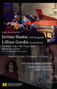 Lillian Gordis, harpsichord & Jérôme Hantaï, viola da gamba