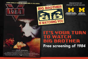 Image of original 1984 movie poster - It's your turn to watch big brother.