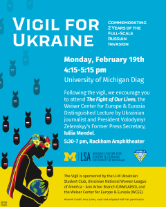 Vigil for Ukraine: Commemorating Two Years of the Full-Scale Russian Invasion
