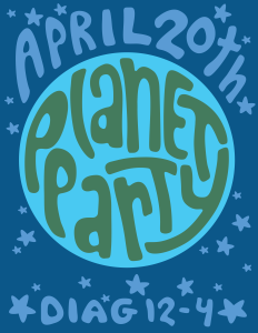 Flyer for the planet party