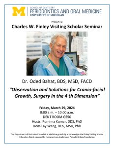 Charles W. Finley Visiting Scholar Seminar: Dr. Oded Bahat March 29, 2024