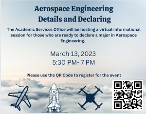 cloudy background with text and an image of a plane, spacecraft, and drone