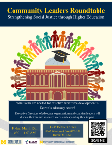 Students and community leaders networking