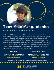 Tony Yike Yang, piano