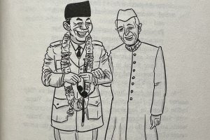 Nehru and Sukarno illustration in "Together in struggle: India and Indonesia 1945-1949."