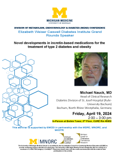 Flyer for talk with Professor Michael Nauck, MD