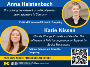 Anna Halstenbach: Uncovering the network of political parties' event sponsors in Germany and Katie Nissen: Climate Change Protests and Gender: The Influence of Role Incongruence on Support for Social Movements