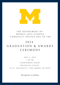 Invitation for the MES graduation