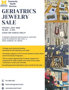 Geriatrics Jewelry Sale Flyer