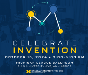 Image of the Celebrate Invention logo on a blue background.