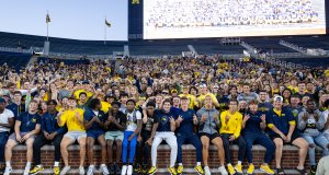 Students at the Football Kickoff Rally