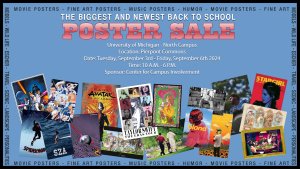 poster sale event with a variety poster example graphics