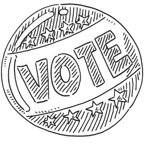 Icon of a vote button