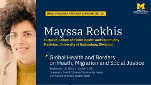 Seminar Invitation: Dr. Mayssa Rekhis on Global Health and Borders: Health, Migration and Social Justice