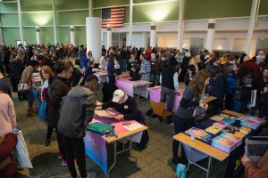 Prospective students at a National Portfolio Day event